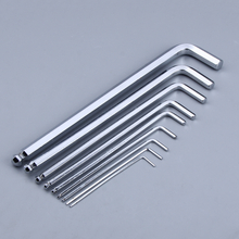 球頭內六角扳手單只加長L型六棱6方鍍鉻六角棒1.5mm - 2mm - 2.5mm - 3mm - 4mm - 5mm - 8mm - 10mm -12mm